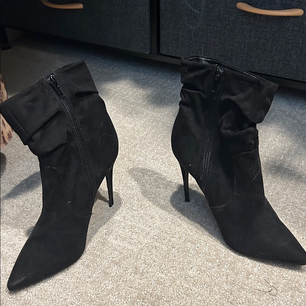 Elegant Black Stiletto Ankle Boots